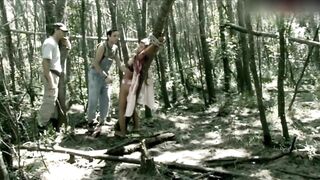 Two Stupid Sluts Gets Kidnapped and Raped in the Forest by a Bunch of Cunt-Hungry Assholes!