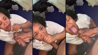 Damn, My stepdaughter sucks my dick better than her mom