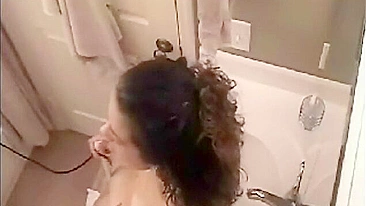 Hidden cam caught my teen sister masturbates with her electric toothbrush!