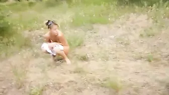 Horny asshole films sister nude piss outdoor, her bro jerk off & cum in public! Horny asshole films sister nude piss outdoor, her bro jerk off & cum in public!