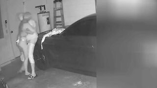 Perverted Cunt Mom Sucking Son's Dick in Hidden Cam in Garage, While Dad Drinks Beer!