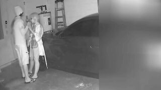 Perverted Cunt Mom Sucking Son's Dick in Hidden Cam in Garage, While Dad Drinks Beer!