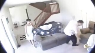 Cheating Wife Caught By Husband's Hidden Camera,  From Sex With Babysitter