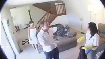 Cheating Wife Caught By Husband's Hidden Camera,  From Sex With Babysitter