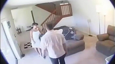 Cheating Wife Caught By Husband's Hidden Camera,  From Sex With Babysitter