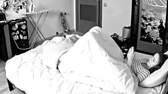 Caught on Hidden Cam! Horny Wife Watching Porn and Masturbating Solo