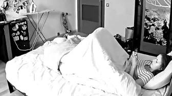 Caught on Hidden Cam! Horny Wife Watching Porn and Masturbating Solo