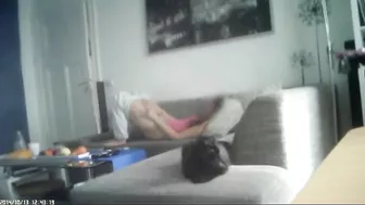 Deceitful Spouse Claims No Self-Pleasure, But Covert Footage Shows Her Wildly Plunging Fingers Into Slick Slit