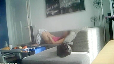 Deceitful Spouse Claims No Self-Pleasure, But Covert Footage Shows Her Wildly Plunging Fingers Into Slick Slit