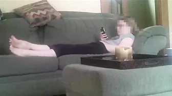 Caught Mom's Naughty XXX Moment, Horny and Masturbating Alone on Spy Camera