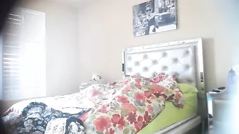 Caught my wife's secret (masturbation) - A hidden surprise behind the plaid blanket