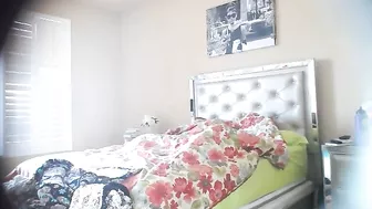 Caught my wife's secret (masturbation) - A hidden surprise behind the plaid blanket