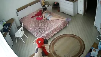 Skinny, Horhy Sister Caught on IPCAM, Hot Hottie Masturbates to Porn