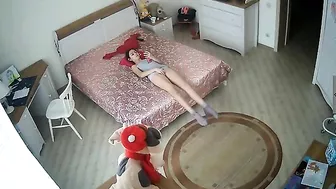 Skinny, Horhy Sister Caught on IPCAM, Hot Hottie Masturbates to Porn