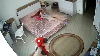 Skinny, Horhy Sister Caught on IPCAM, Hot Hottie Masturbates to Porn