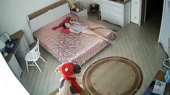 Skinny, Horhy Sister Caught on IPCAM, Hot Hottie Masturbates to Porn