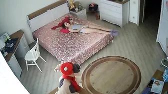 Skinny, Horhy Sister Caught on IPCAM, Hot Hottie Masturbates to Porn