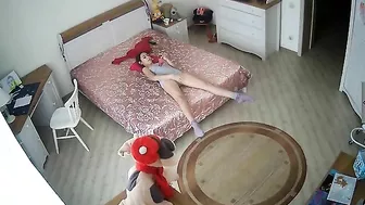 Skinny, Horhy Sister Caught on IPCAM, Hot Hottie Masturbates to Porn