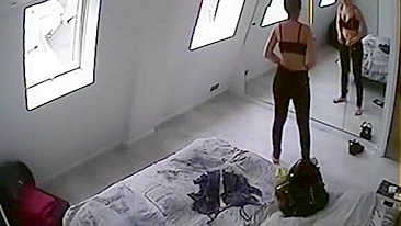 Spy cam catches Usa wife watching porn and masturbating on the couch