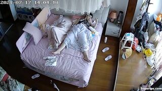 Naughty Korean Girl Charmingly Masturbates Watching Porn, Hidden IPCAM