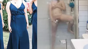 Caught on Spy Camera! Plump Bridesmaid Masturbates Before Wedding at Bride's House