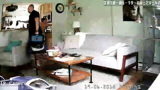 Nude Mom Teases Her Clitor  Until Orgasm On Couch,  Caught On Hidden IP Camera