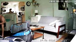 Nude Mom Teases Her Clitor  Until Orgasm On Couch,  Caught On Hidden IP Camera