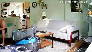 Nude Mom Teases Her Clitor  Until Orgasm On Couch,  Caught On Hidden IP Camera