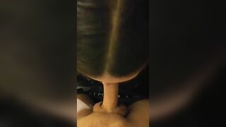 Early in the morning, brother enjoys blowjob from sister