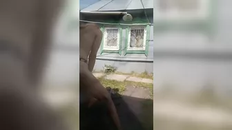 Siblings from Russia enjoying hardcore incest action in the backyard