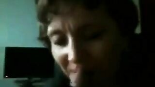 Mommy wants to play with his cock and she is sucking it attentively