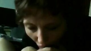 Mommy wants to play with his cock and she is sucking it attentively