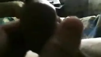 Mommy wants to play with his cock and she is sucking it attentively