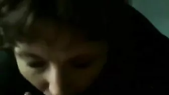 Mommy wants to play with his cock and she is sucking it attentively