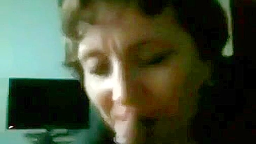 Mommy wants to play with his cock and she is sucking it attentively