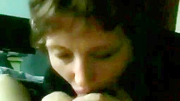 Mommy wants to play with his cock and she is sucking it attentively