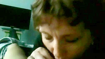 Mommy wants to play with his cock and she is sucking it attentively