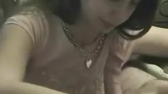 Daughter is going to lick balls in an incest scene with hot foreplay