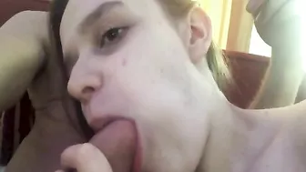 Cheery daughter is going to suck cock and then get fucked deeply too