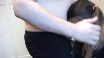 Pigtailed schoolgirl is going to get ravaged by dominant daddy today