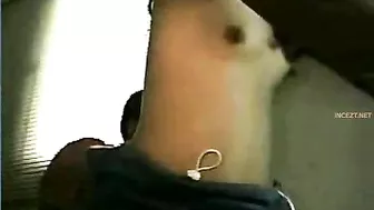 Tight girl is going to bounce on her father's meaty dick in a taboo movie