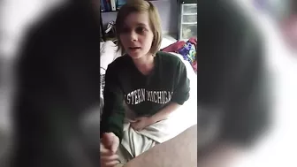 Throbbing, meaty daddy dick is the tastiest thing for a girl like her