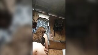 Nothing can stop this horny guy as he pounds her pussy in the garage
