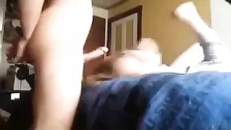 Blonde sister is ready to get slammed by her bro because she is a true hoe