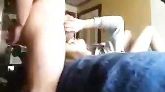 Blonde sister is ready to get slammed by her bro because she is a true hoe