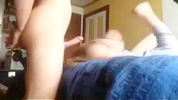 Blonde sister is ready to get slammed by her bro because she is a true hoe