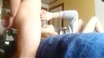 Blonde sister is ready to get slammed by her bro because she is a true hoe