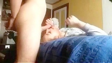 Blonde sister is ready to get slammed by her bro because she is a true hoe