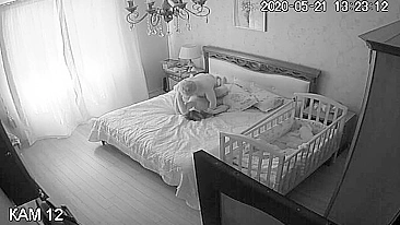 IP cam incest fuck with a really horny chick that enjoys daddy's dick