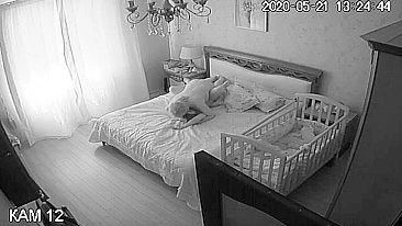 IP cam incest fuck with a really horny chick that enjoys daddy's dick